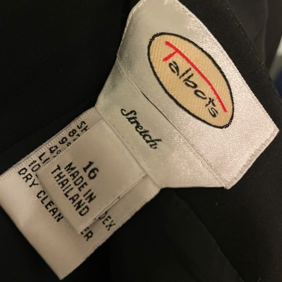 Talbots black pencil skirt, sz 16 - Picture 3 of 3